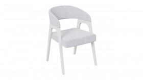 Кресло «Техас 1» (Белый матовый/Микровелюр Jercy Silver №210) в Асино - asino.katalogmebeli.com | фото