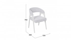 Кресло «Техас 1» (Белый матовый/Микровелюр Jercy Silver №210) в Асино - asino.katalogmebeli.com | фото 2