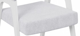Кресло «Техас 1» (Белый матовый/Микровелюр Jercy Silver №210) в Асино - asino.katalogmebeli.com | фото 3