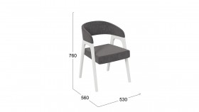 Кресло «Техас 1» (Белый матовый/Микровелюр Jercy Stone №209) в Асино - asino.katalogmebeli.com | фото 2