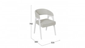 Кресло «Техас 1» (Белый матовый/Шенилл Estetica Moonstone №221) в Асино - asino.katalogmebeli.com | фото 2