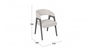 Кресло «Техас 1» (Графит/Шенилл Estetica Vanille №220) в Асино - asino.katalogmebeli.com | фото 2