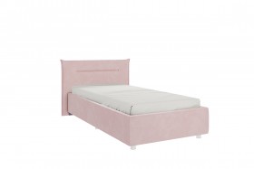 Кровать 0.9 Альба с основанием (Нежно-розовый велюр) в Асино - asino.katalogmebeli.com | фото 1