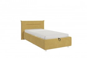 Кровать 0.9 Альба (Медовый велюр/под-мех) в Асино - asino.katalogmebeli.com | фото
