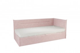 Кровать 0.9 Альба Тахта (Нежно-розовый велюр) в Асино - asino.katalogmebeli.com | фото
