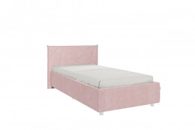 Кровать 0.9 Бест с основанием (Нежно-розовый велюр) в Асино - asino.katalogmebeli.com | фото