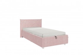 Кровать 0.9 Бест (Нежно-розовый велюр/под-мех) в Асино - asino.katalogmebeli.com | фото 1