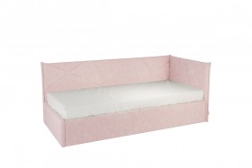Кровать 0.9 Бест Тахта (Нежно-розовый велюр) в Асино - asino.katalogmebeli.com | фото 1