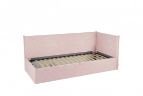Кровать 0.9 Бест Тахта (Нежно-розовый велюр) в Асино - asino.katalogmebeli.com | фото 3