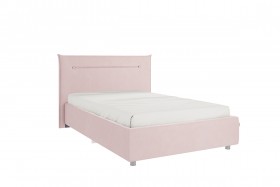 Кровать 1,2 Альба с основанием (Нежно-розовый велюр) в Асино - asino.katalogmebeli.com | фото