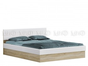 Кровать 1,4 спальня Фортуна (Дуб сонома/белый глянец) в Асино - asino.katalogmebeli.com | фото 1