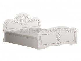 Кровать 1,4м спальня Каролина (Белый/белый глянец) в Асино - asino.katalogmebeli.com | фото