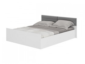 Кровать 1,6 КР-18 Спальня Фьюжн (белый/белый) в Асино - asino.katalogmebeli.com | фото