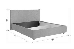 Кровать 1,6 Квест с основанием (Топаз велюр) в Асино - asino.katalogmebeli.com | фото 2