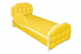 Кровать 160 Атлет 74 Жёлтый (мягкий бортик) в Асино - asino.katalogmebeli.com | фото