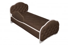 Кровать 160 Гармония 08 Шоколад (мягкий бортик) в Асино - asino.katalogmebeli.com | фото