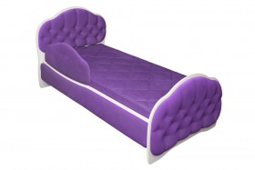 Кровать 160 Гармония 32 Фиолетовый (мягкий бортик) в Асино - asino.katalogmebeli.com | фото