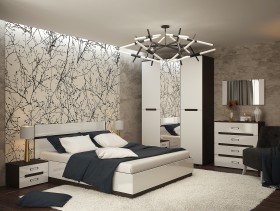 Кровать 1,6м Вегас (Венге/Белый) в Асино - asino.katalogmebeli.com | фото 2