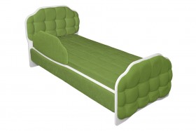 Кровать 170 Атлет 76 Зелёный (мягкий бортик) в Асино - asino.katalogmebeli.com | фото 1