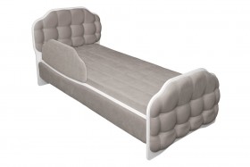 Кровать 170 Атлет 96 Серый (мягкий бортик) в Асино - asino.katalogmebeli.com | фото