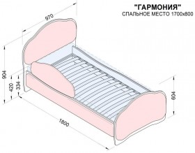 Кровать 170 Гармония 08 Шоколад (мягкий бортик) в Асино - asino.katalogmebeli.com | фото 2