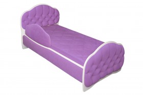 Кровать 170 Гармония 67 Светло-фиолетовый (мягкий бортик) в Асино - asino.katalogmebeli.com | фото 1