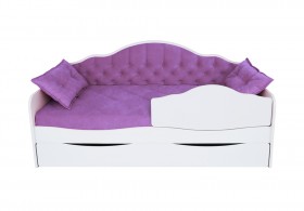 Кровать 170 серии Иллюзия Лайт 1 ящик 32 Фиолетовый (подушки) в Асино - asino.katalogmebeli.com | фото