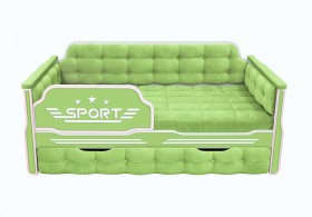 Кровать 170 серии Спорт 1 ящик 81 Фисташка (мягкие боковые накладки) в Асино - asino.katalogmebeli.com | фото 1