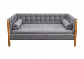 Кровать 180 серии Франт  95 Серый (подушка валик) в Асино - asino.katalogmebeli.com | фото