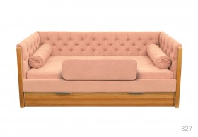 Кровать 180 серии Леди + ящик 15 Бледно-розовый (мягкий бортик/подушка валик) в Асино - asino.katalogmebeli.com | фото 1