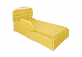 Кровать 190 Атлет Lux 74 Жёлтый (мягкий бортик) в Асино - asino.katalogmebeli.com | фото