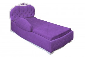Кровать 190 Гармония Lux 32 Фиолетовый (мягкий бортик) в Асино - asino.katalogmebeli.com | фото