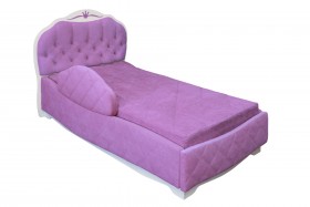 Кровать 190 Гармония Lux 67 Светло-фиолетовый (мягкий бортик) в Асино - asino.katalogmebeli.com | фото