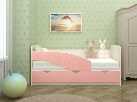 Кровать Бабочки 1,6м (Розовый металлик) в Асино - asino.katalogmebeli.com | фото