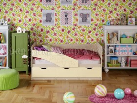 Кровать Бабочки 1,8м (Ваниль матовый) в Асино - asino.katalogmebeli.com | фото