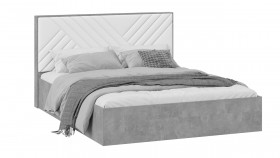 Кровать без ПМ «Хилтон» Тип 1 Ателье светлый/Белый в Асино - asino.katalogmebeli.com | фото 1