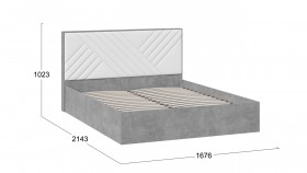 Кровать без ПМ «Хилтон» Тип 1 Ателье светлый/Белый в Асино - asino.katalogmebeli.com | фото 3