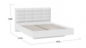 Кровать без подъемного механизма «Агата» Белый в Асино - asino.katalogmebeli.com | фото 3