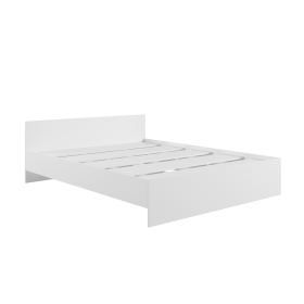 Кровать без ящ. М1400 Мадера Белый в Асино - asino.katalogmebeli.com | фото