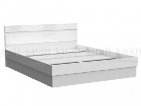 Кровать Челси 1400 (Белый/Белый глянец) в Асино - asino.katalogmebeli.com | фото