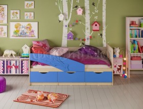 Кровать детская 1,6м Дельфин (Синий матовый) в Асино - asino.katalogmebeli.com | фото