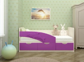 Кровать детская 1,6м Дельфин (Розовый металлик) в Асино - asino.katalogmebeli.com | фото 8
