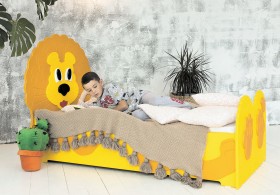 Кровать детская Лева 1.6 Желтый/Оранжевый в Асино - asino.katalogmebeli.com | фото 1