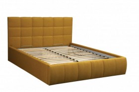 Кровать "Диана" ш. 1400 (Н=1010мм) (жаккард горчица) в Асино - asino.katalogmebeli.com | фото 2