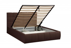 Кровать "Диана" ш. 1600 (Н=1010мм) (жаккард шоколад) в Асино - asino.katalogmebeli.com | фото 1