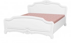 Кровать двойная 1400х2000 (комплект) Лотос (Белый/Белый Глянец) в Асино - asino.katalogmebeli.com | фото