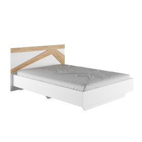 Кровать двухспальная 1,4м Теодора (белый/дуб крафт золотой) в Асино - asino.katalogmebeli.com | фото 1