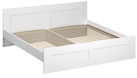Кровать двухспальная Сириус 1800мм белый в Асино - asino.katalogmebeli.com | фото