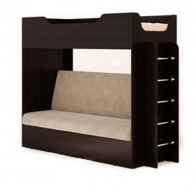 Кровать двухъярусная с диваном (Венге) в Асино - asino.katalogmebeli.com | фото