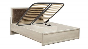 Кровать двуспальная Сохо(бетон пайн белый/под-мех/1644) в Асино - asino.katalogmebeli.com | фото